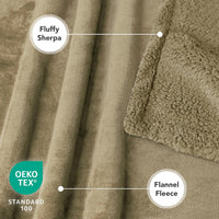 PetAmi Waterproof Dog Blanket for Medium Large Dog Pet, 60x40 - X-large 80 X 60 Inches / Taupe/Taupe Sherpa - image 3