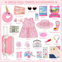 ZJYY 28 Pcs Doll Suitcase Travel Sets - image 2