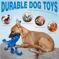 LEGEND SANDY Tough Dog Toys - 1 Pack Blue Octopus - image 4