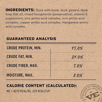 Vital Essentials Freeze-Dried Raw Duck Meal or Mixer Dog Food Crunchy Mini Nibs, 14 oz
