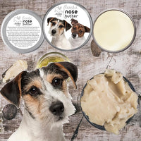 The Blissful Dog Jack Russell Terrier Nose Butter for Dry, Cracked Skin, Lick-Safe Dog Nose Balm with Moisturizing Shea Butter, Almond, Olive, and Essential Oils, Pet Supplies, Uncented, 1 oz.