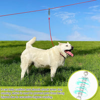 PAWNISAW Dog Runner Cable for Yard - Red / 100 FT - image 3