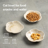 Mecaikru Ceramic Cat Food Bowls - camel / 4.72in / classic - image 4