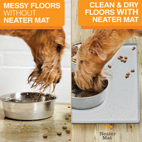Neater Pet Brands Neater Mat Cat & Dog Food Mat - 19"L x 12"W / Light Gray - image 3