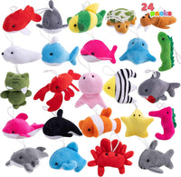 JOYIN 24 Pack Mini Animal Plush Toy Assortment - Sea Animals