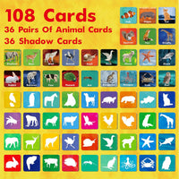 Hebayy 72 PCS Memory Matching Game - Real Animals-C（108 Pieces Upgrade） - image 3