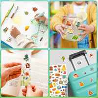 LINAYE 24 Sheets Happy Birthday Stickers, 730 Counts - Camping 24 Sheets - image 3