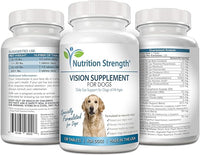 Eye Care for Dogs Daily Vision Supplement with Lutein, Zeaxanthin, Astaxanthin, CoQ10, Bilberry Antioxidants, Vitamin C, Vitamin E Support for Dog Eye Problems, 120 Chewable Tablets
