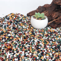 CJGQ 2.4lb Aquarium Gravel for Plants - Mixed Pebble / 7 lb (1/4 in)
