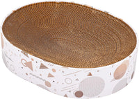 Oval Sturdy Cat Scratching Cardboard Pad Breathable Cat Scratch Pad - Oval Cat Scratcher