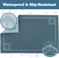 Darkyazi Pet Feeding Mat Large for Dogs and Cats - Silver Blue - image 3
