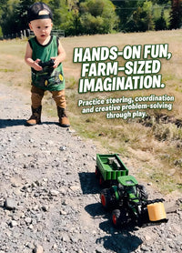 Uarzt Remote Control Tractor Toy with Trailer - Green - image 2