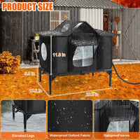 Outdoor Cat House Weatherproof, Heated Cat House - Medium-20.5X12.6X17.2 In - image 3