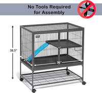 Critter Nation by MidWest Double Unit Small Animal Cage – Essentials for Small Pets - Black: 1 Inch Wire Spacing: Ferret Nation / Single Story - image 2