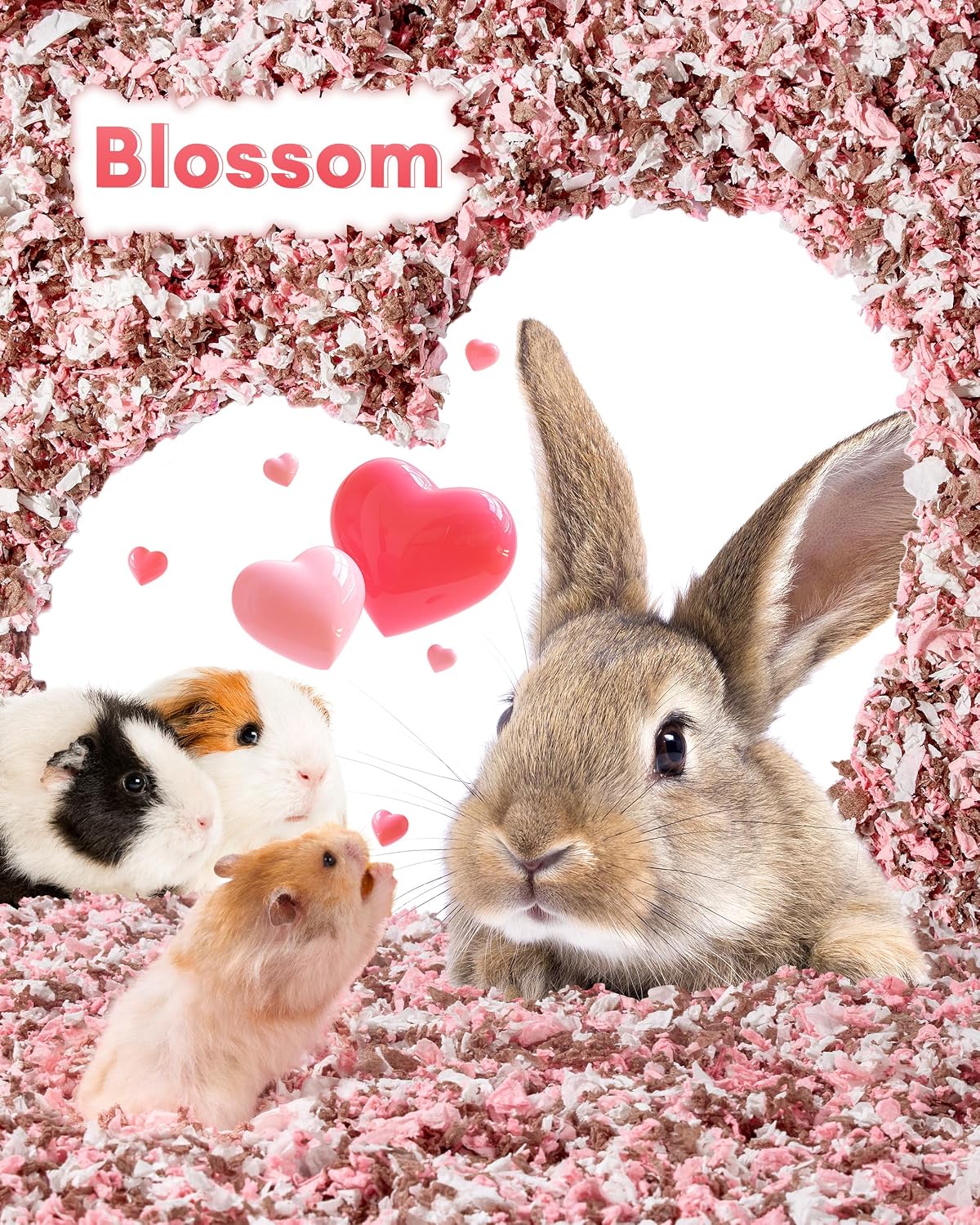 BUCATSTATE Hamster Bedding 15L, 99% Dust-Free Paper Bedding - Blossom / 70L - image 3