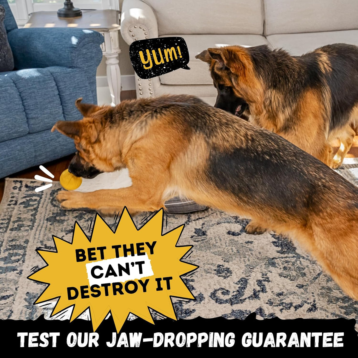 Super Durable Dog Ball, Tough, Strong Chew & Fetch Toy for Power - image 3