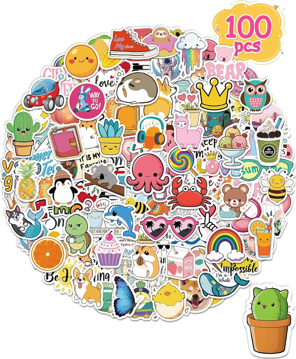 300 PCS Halloween Pumpkin Stickers - cute 100 pcs