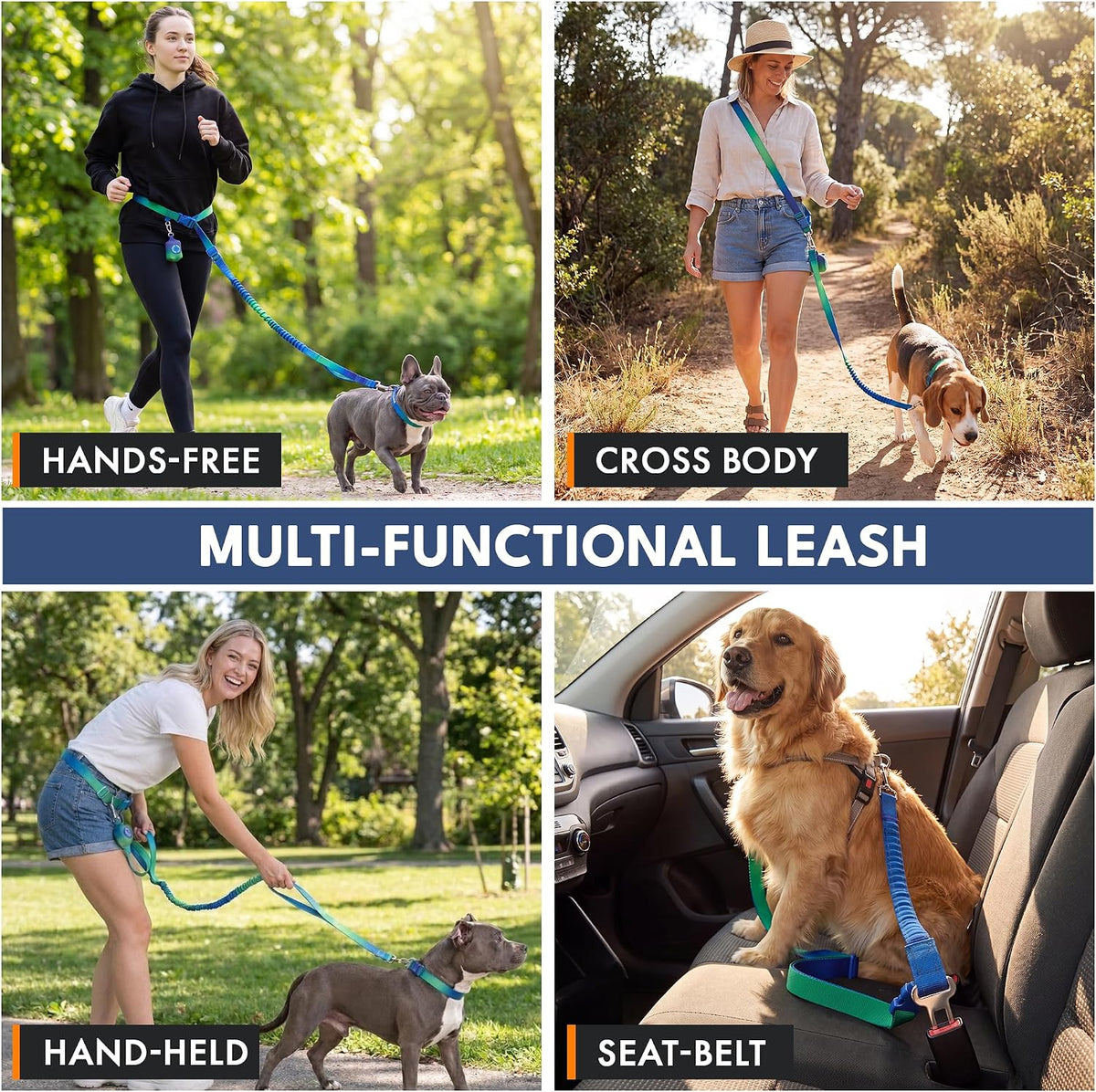 Spark Paws Hands Free Dog Leash - Snow Cone - image 3