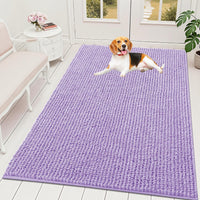 OLANLY Dog Door Mat for Muddy Paws 30x20 - 70" X 46" / Lavender