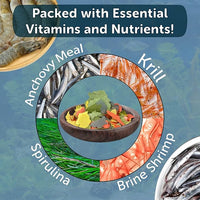 Aquatic Foods Inc. Marine Fish Flakes of Red & Green Algae, Seaweed for Tangs, Butterflies, Angelfish, Anthias, Clown Fish, Damsels Also Pellet Mix, Wafer Mix Included… AFI 1-lb 2oz
