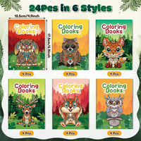 24Pcs Bible Coloring Books Religious Theme DIY Color-in Pages – Fun for Kids & Family - Q-animals Mandala - image 2