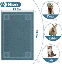 Darkyazi Pet Feeding Mat Large for Dogs and Cats - Silver Blue - image 2