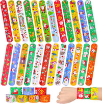 MGparty 72PCS Halloween Slap Bracelets 24 Halloween Theme Designs - Christmas - image 2