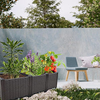 Raised Garden Bed Planter for Outdoor Plants Planter Box Elevated Garden Boxes Deepened Plant pots Perfect for Garden Patio Balcony Deck to Planting Flowers Vegetables Tomato and Herbs