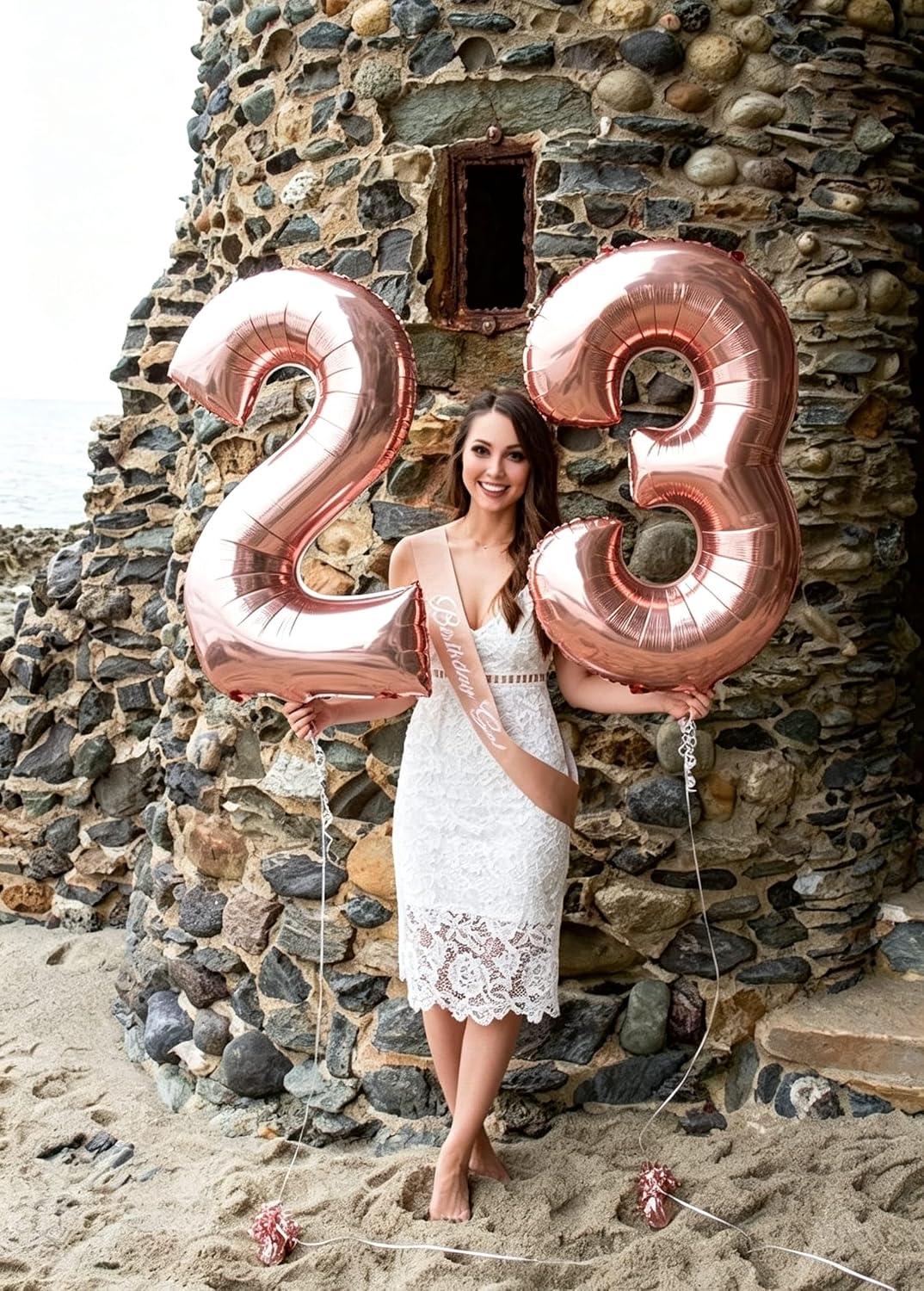 Number Balloons Blue 7 Balloon Numbers 40 inch for 7th Birthday - Rose Gold / Number 3 - image 2