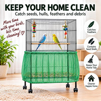 Bird Cage Net Cover Seed Catcher - Green / 118 x 15 Inch/ 300 x 37 cm - image 4