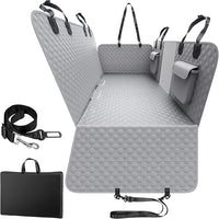 Back Seat Extender for Dogs, Heavy Duty Dog Car Seat Cover for Back Seat and Aggressive Chewer, Large Hard Bottom Car Seat Cover for Dogs, Dog Hammock for Car, Travel Pet Car Bed for Car, SUV, Truck
