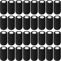 Treela 36 Pcs Self Adherent Bandage 4" X 5 Yard Wrap Breathable Cohesive Bandage Elastic Adhesive Tape for Stretch Athletic Sports Wrist Ankle(Black)