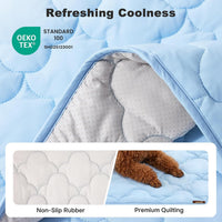 ZOMISIA Cooling Dog Mat Extra Large - 35x22"(L-Crate) / Blue - image 2