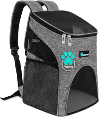 PetAmi Cat Backpack Carrier for Small Dogs and Large Cats - Heather Gray