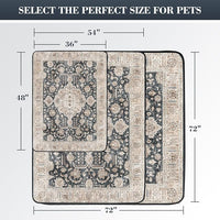 Thicken Washable Pee Pads for Dogs, Super Absorbent & Quick Dry, 54"x72" Reusable Dog Pads, Non-Slip, Multi-Purpose, Dark Navy Polyester