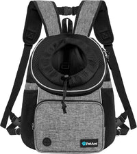 PetAmi Dog Front Carrier Backpack - Medium (15x8x15.5) / Gray