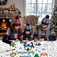 Dvbonike Jumbo Mandala Coloring Poster Giant Flower DIY Drawing Paper - Polar Animals (including mini-games) - image 4