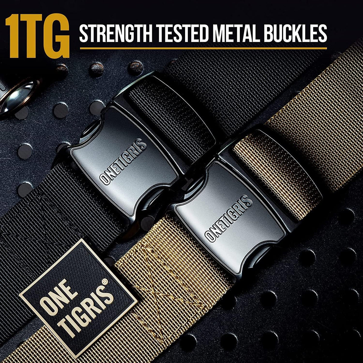 OneTigris Tactical Dog Harness with 5X Metal Buckle - L / Black - image 2