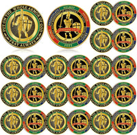 Nosiny 20 Pcs Armor of God Coins Metal Christian Challenge Coins - Retro