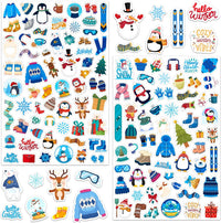 LINAYE 24 Sheets Happy Birthday Stickers, 730 Counts - Winter 24 Sheets