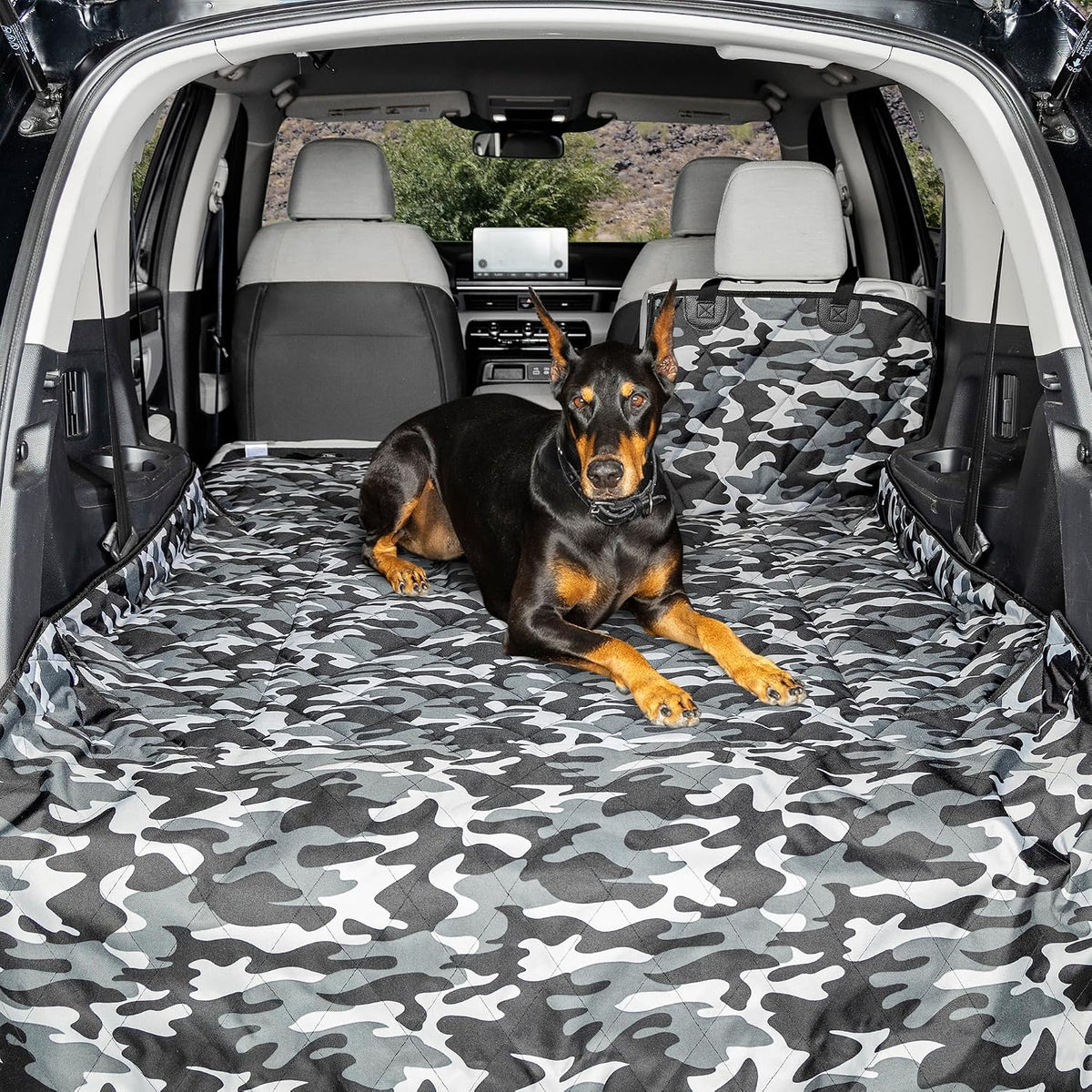 4Knines SUV Cargo Liner for Dogs, Fold Down Seats, Black Large – Essentials for Dogs - Camo / Small