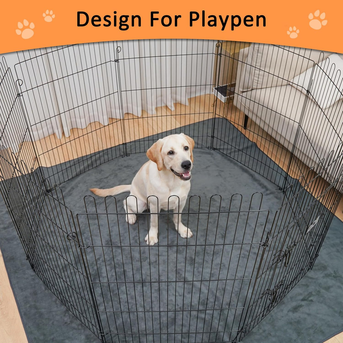Washable Pee Pads for Dogs, 65'' x 48'', Quick-Dry, Grey - Gray / 72x72 Inch(Pack of 3) - image 2