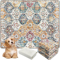 Washable Pee Pads for Dogs, (2 Pack, 36"x42") Upgrade Reusable Puppy Pads with Non-Slip Rug Pad, Super Thickening Absorbent Leakproof Dog Traning Pads Whelping Pad for Dogs, Doggie(Orange)