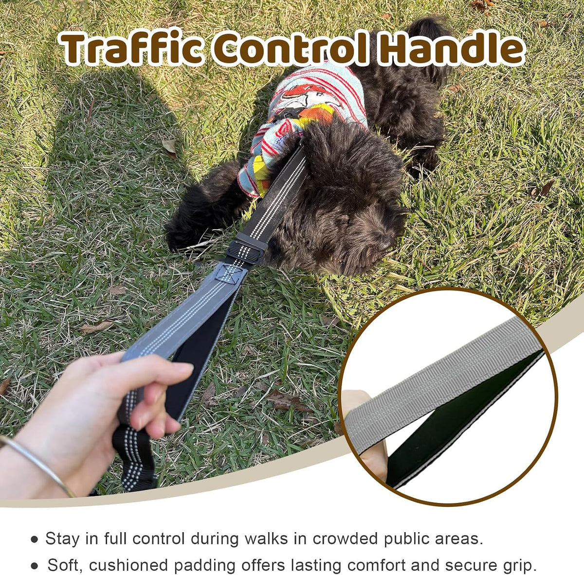 Double Dog Leash, No Tangle Splitter for Two Dogs - Grey - image 4