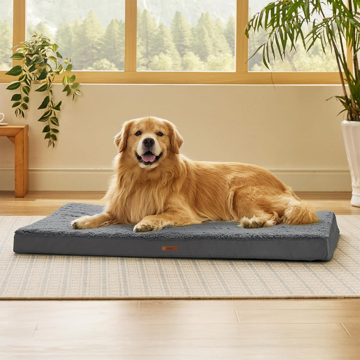 LE SURE Waterproof Dog Bed Cover Replacement - X-Large / Dark Grey-Sherpa / Sherpa - image 2