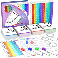 COOVA Multiplication Chart Pop It, Multiplication Game Board - Math Flash Cards