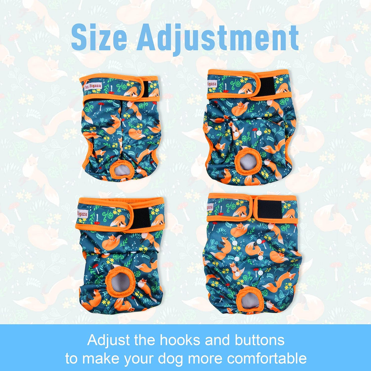 Washable Reusable Female Dog Diapers Small Medium Large Doggie Puppy - Giraffe / XX-Large / 3 - image 3