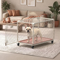 30 Inch Diamond Mesh Dog Crate for Small Dogs - 30.0"L x 19.0"W x 20.0"H