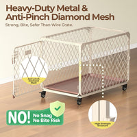 30 Inch Diamond Mesh Dog Crate for Small Dogs - 30.0"L x 19.0"W x 20.0"H - image 4