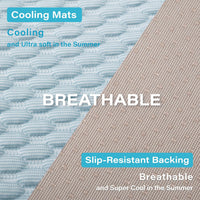 MICROCOSMOS Dog Sleeping Pad & Pet Cooling Mat - 40" x 28" / BlueWhite - image 4